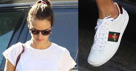 celebrities wearing gucci ace sneakers|Gucci sneakers ace women.